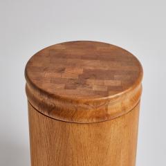 Set of 3 1960s California Handcrafted Wood Storage Side Tables - 3440387