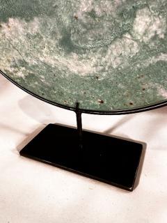 Set of 3 19th Century Chinese Jade Discs on Stands - 4628359