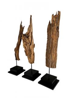 Set of 3 Abstract Driftwood Sculptures XXX - 4617481