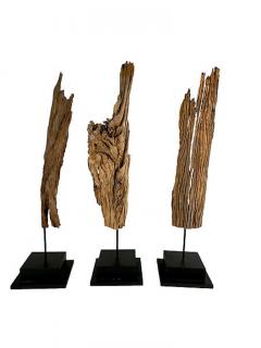 Set of 3 Abstract Driftwood Sculptures XXX - 4618935
