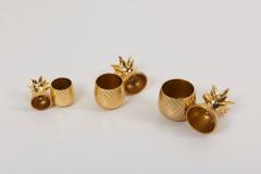 Set of 3 Brass Pineapple Ice Buckets or Candy Boxes - 799156