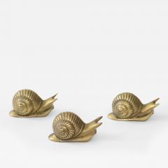 Set of 3 Bronze Snails France - 3263082