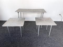 Set of 3 Cast Metal Coffee Side Tables Italy 1990s - 2722205