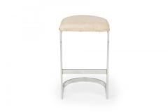 Set of 3 Dillingham Mid Century American Horseshoe Cantilevered Off White Meta - 4635835