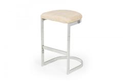 Set of 3 Dillingham Mid Century American Horseshoe Cantilevered Off White Meta - 4635836