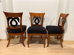 Set of 3 Empire Chair Cherry Veneer Swan Back Decor South Germany circa 1815 - 2615605