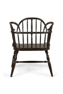 Set of 3 English Windsor Style Black Armchairs - 4657551