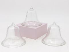 Set of 3 Glass Garden Cloches English Mid 20th c  - 3633762
