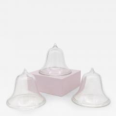 Set of 3 Glass Garden Cloches English Mid 20th c  - 3635822