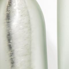 Set of 3 Hand Blown Murano Voda Vases Bottles in Frosted Silver - 4214635