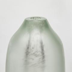 Set of 3 Hand Blown Murano Voda Vases Bottles in Frosted Silver - 4214636