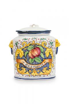 Set of 3 Italian Mid Century Style Ceramic Food Canisters - 4197157