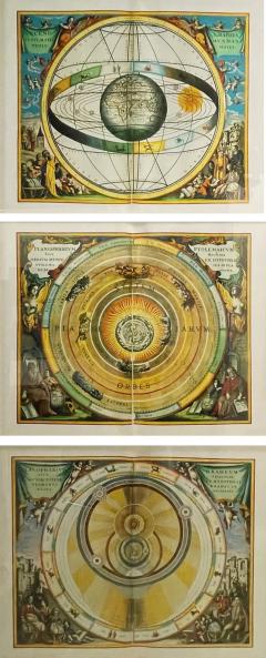 Set of 3 Italian Renaissance Celestial Lithographs of the Universe - 4529373