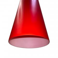 Set of 3 Large Italian Red Glass Pendant Lights - 2887140