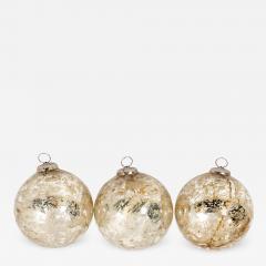 Set of 3 Mercury glass decorative balls - 1898799