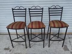 Set of 3 Metal Tempo Industries Barstools - 3833147