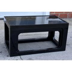 Set of 3 Modern Stacking Black Lacquer Nesting Tables Etagere - 3348086