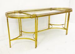 Set of 3 Modular Brass and Glass Side Tables - 2499627