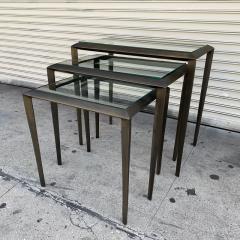 Set of 3 Nesting Tables in Antique Brass - 1276164