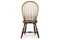 Set of 3 Rustic Windsor Back Carved Oak Side Chairs - 4170316