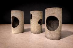 Set of 3 Stools in Fiber Cement Unknown 1960s - 4550838