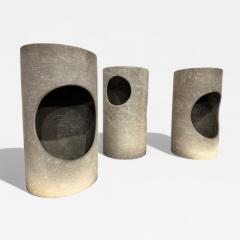 Set of 3 Stools in Fiber Cement Unknown 1960s - 4559872