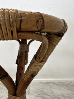 Set of 3 Vintage Italian Bamboo Bar Stool 1960 - 3291184