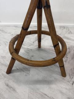 Set of 3 Vintage Italian Bamboo Bar Stool 1960 - 3291188