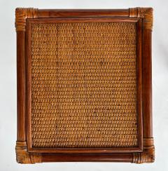 Set of 3 Vintage Rattan Grass Cloth Nesting Tables McGuire Manner - 4322322