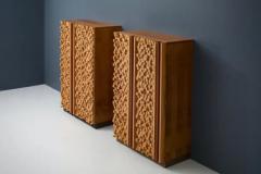 Set of 3 Wall Panels and 2 Cabinets by Stefano dAmico Italy 1975 - 3247608