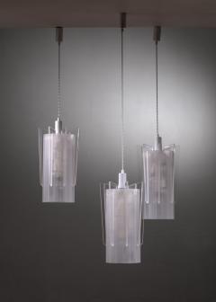 Set of 3 acrylic pendant lamps - 3799383