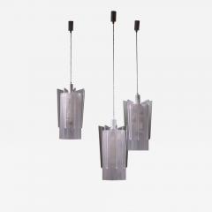 Set of 3 acrylic pendant lamps - 3800655