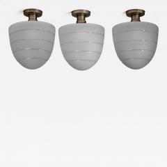 Set of 3 frosted ceiling lamps - 4595721