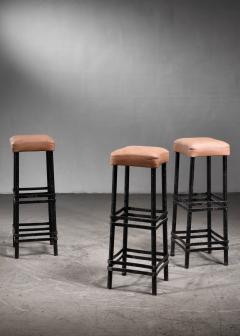 Set of 3 high metal stools - 4573107