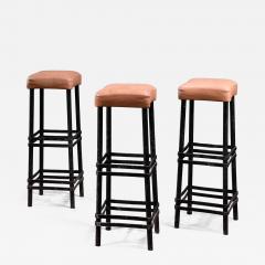 Set of 3 high metal stools - 4574353
