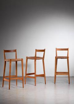 Set of 3 oak barstools - 4774807