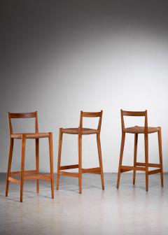 Set of 3 oak barstools - 4774808