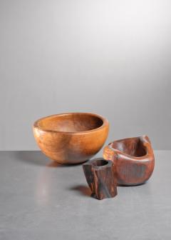 Set of 3 wood objects France 1950s - 3072438