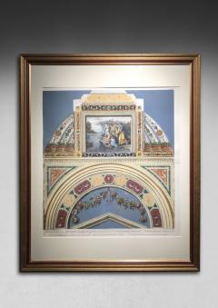 Set of 4 18th Century Coloured Engravings of Raphael s Loggia - 4312545