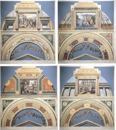 Set of 4 18th Century Coloured Engravings of Raphael s Loggia - 4319354