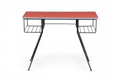 Set of 4 American Mid Century Modern c 1950s Cast Iron and Pink Desk - 4172551