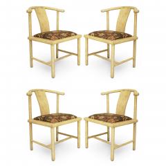Set of 4 American Mid Century Parchment Side Chairs - 4646585