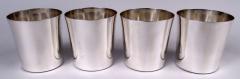 Set of 4 American Midcentury Modern Sterling Silver Tumblers - 4156304
