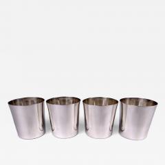 Set of 4 American Midcentury Modern Sterling Silver Tumblers - 4159538