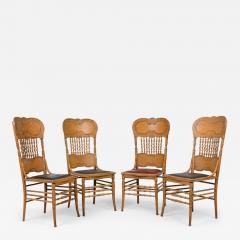 Set of 4 American Victorian Oak Side Chairs - 4718193