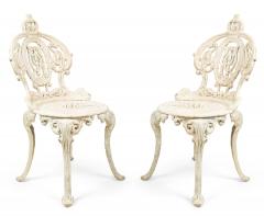 Set of 4 American Victorian Painted Iron Side Chairs - 4661404