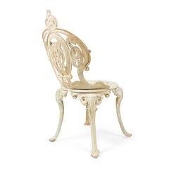 Set of 4 American Victorian Painted Iron Side Chairs - 4661410