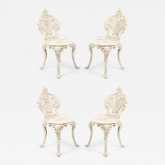 Set of 4 American Victorian Painted Iron Side Chairs - 4718135