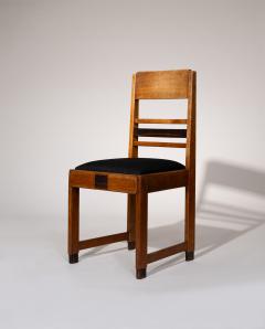 Set of 4 Amsterdam School Dining Chairs Netherlands 1920s - 4583885