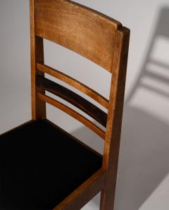 Set of 4 Amsterdam School Dining Chairs Netherlands 1920s - 4583890